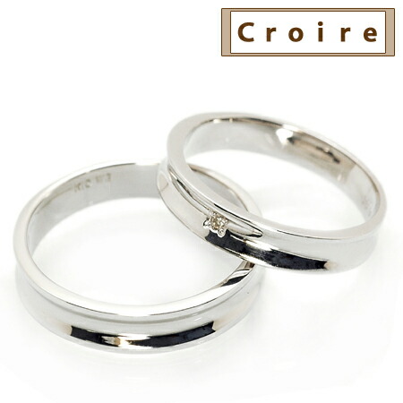 楽天市場】Croire クロワール クロアオム メンズ リング 10金ホワイト ...
