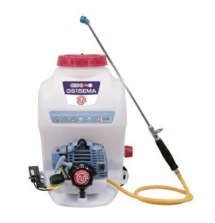 丸山製作所 背負動力噴霧機 GS15EMA 354956 吸水量0.5～6.0L/分 燃料タンク0.5L 質量6.1kg 薬剤タンク10L 1頭口ノズル付 マジックスタート 動噴 ビッグエム '