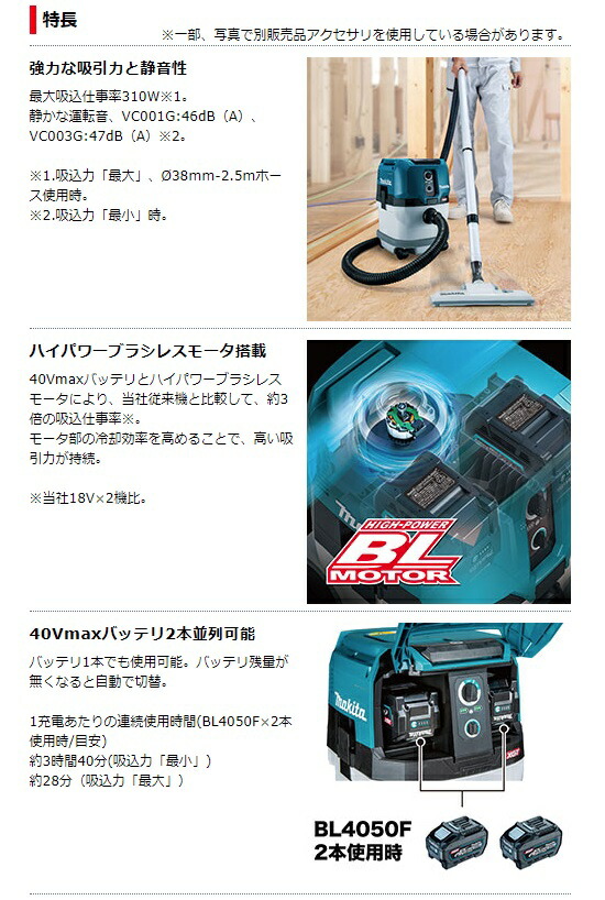 ホワイトブラウン マキタ40V集塵機 現場未使用品 | terepin.com