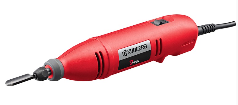 京セラ 電動彫刻刀 DC-501 平刃・角刃・丸刃彫刻刃(3種類)付 サイズ長さ226x幅46x高さ49.4mm KYOCERA リョービ