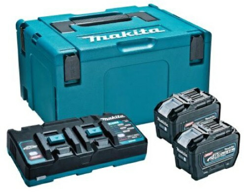(マキタ) パワーソースキット XGT10 A-74859 バッテリBL4080Fx2本+2口手っとり早い申し受ける器DC40RB+マック容器に並べる手合い3付 40Vmax相応う makita
