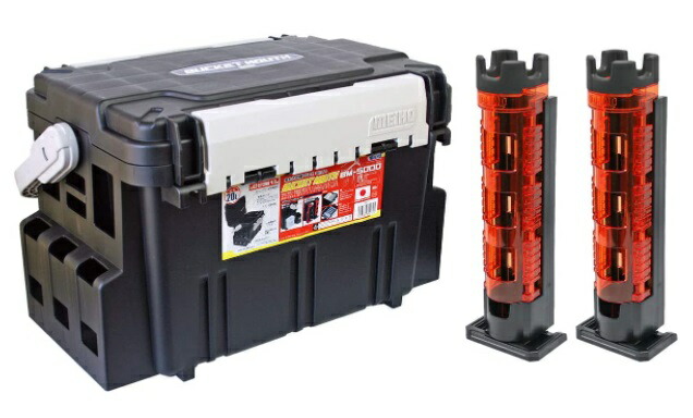 メイホウ 明邦化学 バケットマウス BM-5000 ブラック + ロッドスタンド BM-300Light(オレンジ)2本付 MEIHO 在庫