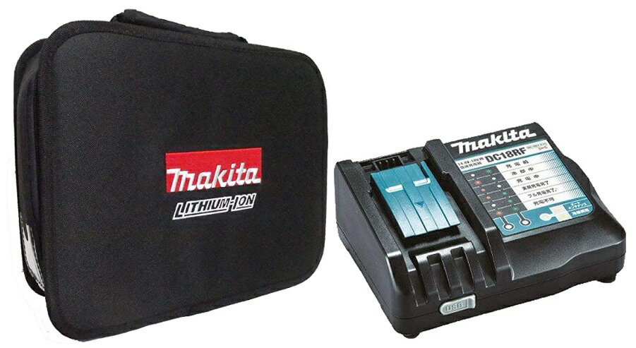 ☆ マキタ 新 急速充電器 DC18RF ソフトケース 831276-6 付 makita セット品をバラシての特価です 商品は正規品です 最初の