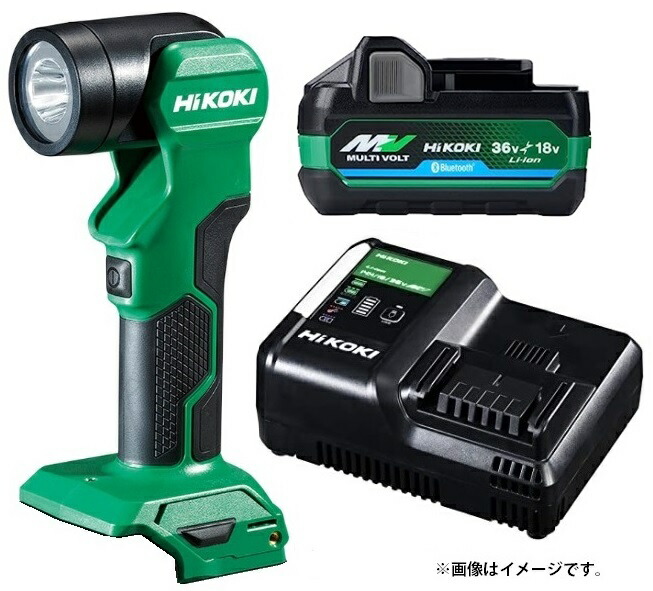 HiKOKI コードレストーチライト UB18DE(NN)+バッテリBSL36A18BX+申し受ける器UC18YDL2 14.4V/18V相応う 日立 ハイコーキ 目あたらしい仕掛ける品