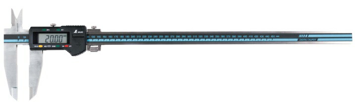 シンワ デジタルノギス 大文字 450mm ホールド機能付 19986 収納ケース付 測定範囲0.01~450mm 。|カナジン 店