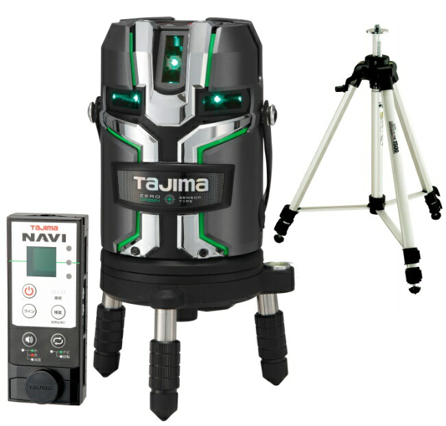 タジマ レーザー墨出器 ZEROG2LSN-KJCSET 受光器+三脚付 NAVI ZERO GREENセンサーKJC 4方向縦・360&deg;横ライン 082 TJMデザイン ポイントUP期間中！！ 142948｜カナジン 店