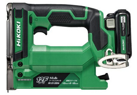 (HiKOKI) N1212DA(LS) コードレスタッカ バッテリ(BSL1240M)+申し受ける器(UC12SL)+入れもの付 10.8V相応う 日立 ハイコーキ