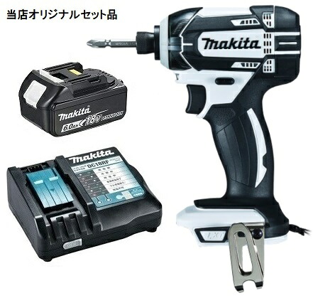 マキタ 充電式インパクトドライバ 白 TD149DZW+バッテリBL1860B+充電器DC18RF付 18V対応 makita 当店オリジナルセット品 在庫｜カナジン 店