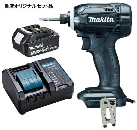 マキタ 充電式インパクトドライバ 黒 TD149DZB+バッテリBL1860B+充電器DC18WC付 18V対応 makita 当店オリジナルセット品 在庫|カナジン 店