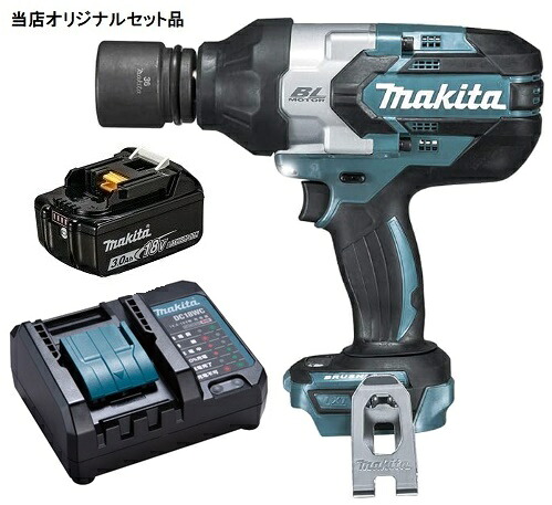 マキタ 充電式インパクトレンチ TW1001DZ+バッテリBL1830B+充電器DC18WC付 18V対応 makita 当店オリジナルセット品