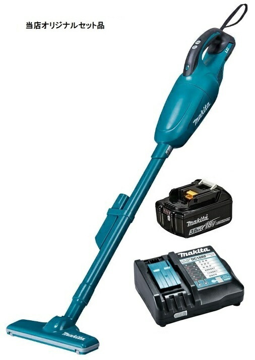 マキタ 充電式クリーナ CL181FDZ(青)+バッテリBL1830B+充電器DC18RF付 カプセル式 18V対応 makita 当店オリジナルセット品