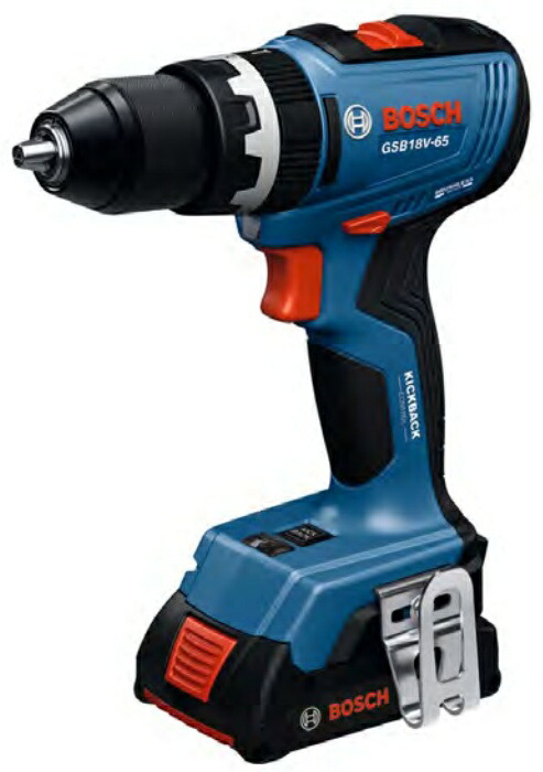 (ボッシュ) GSB18V-65 コードレス振動ドライバードリル 2.0Ahバッテリ－2個+充電器+ケース付 18V対応 BOSCH