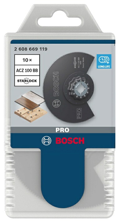 ボッシュ ACZ100BBN/10 PRO マルチツールブレード 10枚入 2608669119 材木＆金属元素用 はやりっ児鍵を掛ける STARLOCK BOSCH 小型便 店卸し資産