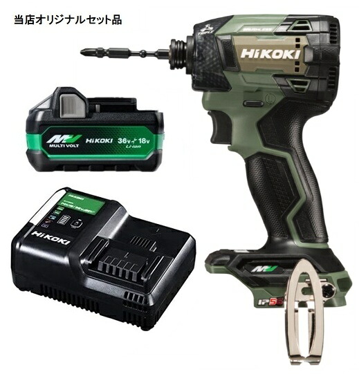 HiKOKI コードレスインパクトドライバ WH36DD(NNG)+バッテリBSL36A18X+充電器UC18YDL2付 36V対応 日立 ハイコーキ 当店オリジナルセット｜カナジン 店