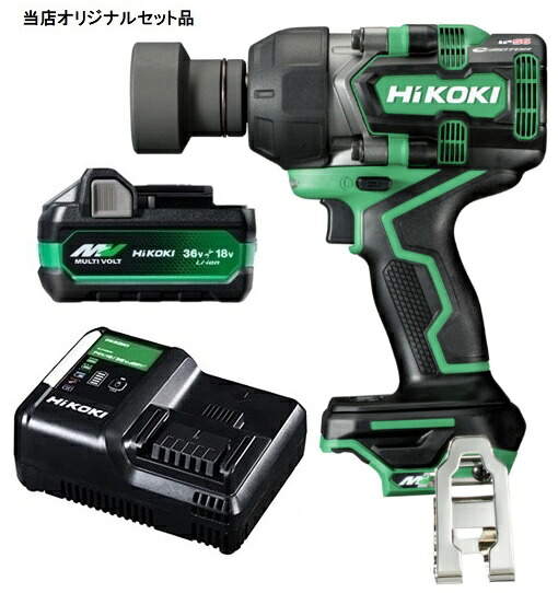 HiKOKI コードレスインパクトレンチ WR36DD(NN)+バッテリBSL36A18X+充電器UC18YDL2付 36V対応 日立 ハイコーキ 当店オリジナルセット|カナジン 店