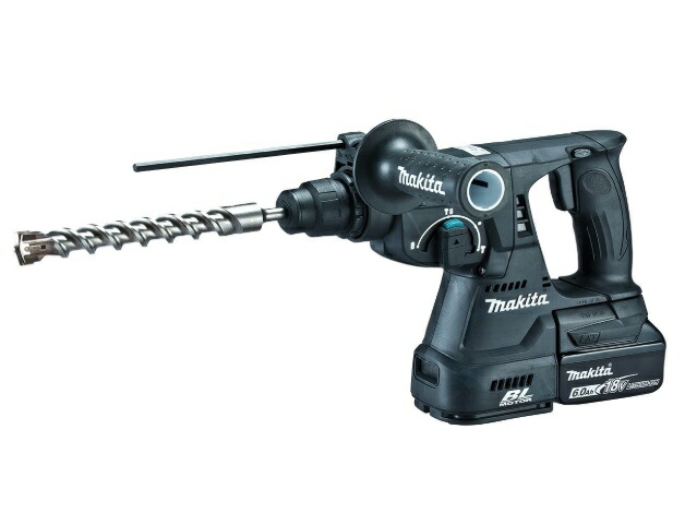 (マキタ) 24粍申し受ける式ハンマドリル HR244DRGXB 黒 リチウムイオンバッテリ6.0Ah バッテリBL1860B×2本+申し受ける器DC18RC+容れもの付 18V相応う makita