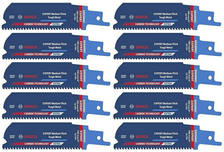 (ボッシュ) S555HHC/10 EXPERT セーバーソーブレード 10枚 2608902320 金属元素中厚物用 レシプロソー BOSCH ネコポス可 New