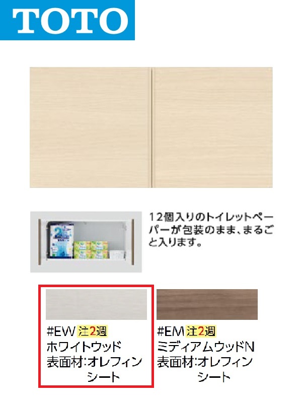 TOTO UGW101S #EW うしろ側ウォール納める押し入れ(色つや：白いこと白木)【受注生み出すこと品】〇[G]