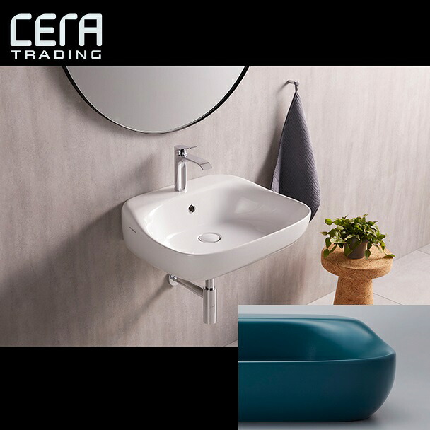 CERA　FLFU60L-PE　FLAMINIA/フラミニア 洗面ボウル(洗面器) 【ペトロリオ】 ※洗面器のみ セラトレーディング ⇒〇