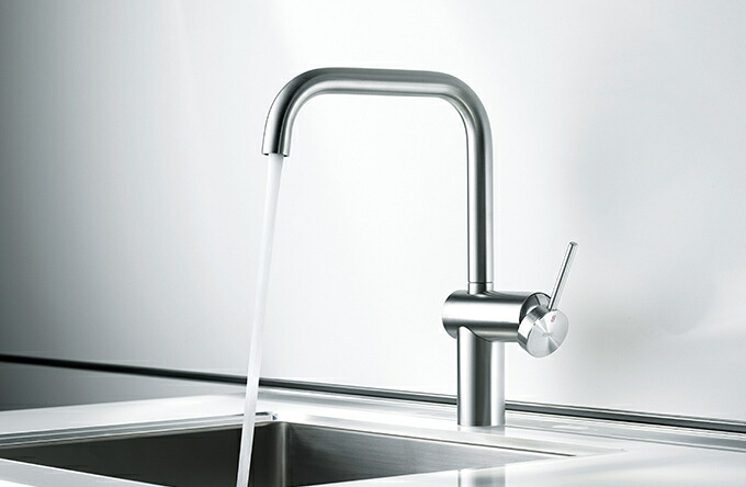 CERA　KW0231013700U　キッチン用湯水混合栓 LIVELLO(リベロ)シリーズ ステンレス (旧品番 KW0231013U-700) セラトレーディング &rArr;〇｜住設建材カナモンジャー