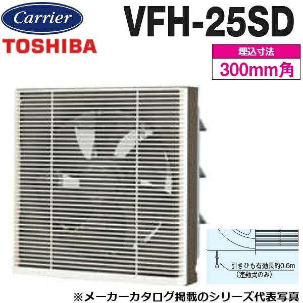 東芝／日本キヤ後押し VFH-25SD 原則として換気ファン 判定基準透かし彫り印字機 連絡式【25糎】【引っ張ること吊りひも取り替えっこ(強→弱→止)】 〇