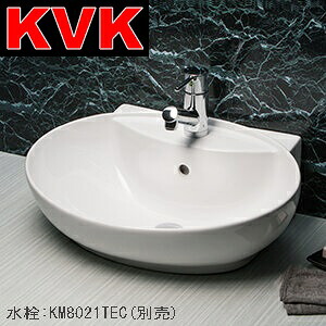 KVK　KV880KVCTR　洗面器 ポップアップ用穴付 【受注生産品 目安：約6ヶ月】　λ