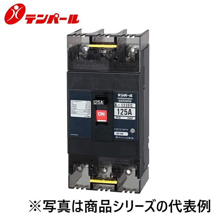 テンパール工業　B123EC06S[B-123EC 60A]　配線用遮断器 Eシリーズ【経済タイプ】【裏面型】　Ψ｜住設建材カナモンジャー