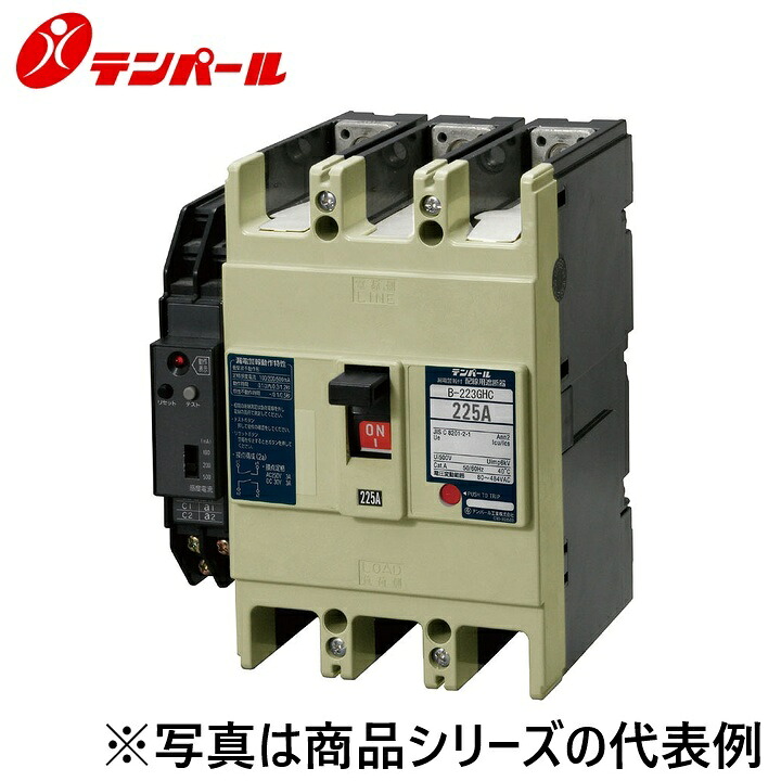 テンパール工業　B253GHC25W2L3A[B-253GHC 250A]　配線用遮断器【漏電警報付】【補助スイッチ】　Ψ｜住設建材カナモンジャー