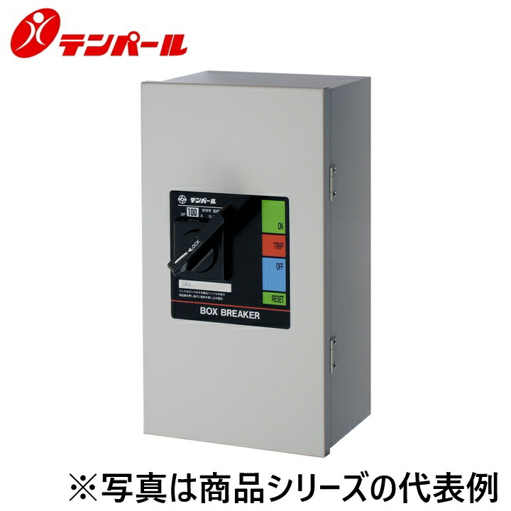テンパール工業　D103EA10100[GB-D103E 100A 100mA]　漏電遮断器 ボックスブレーカー【鉄製】　Ψ 29,529円