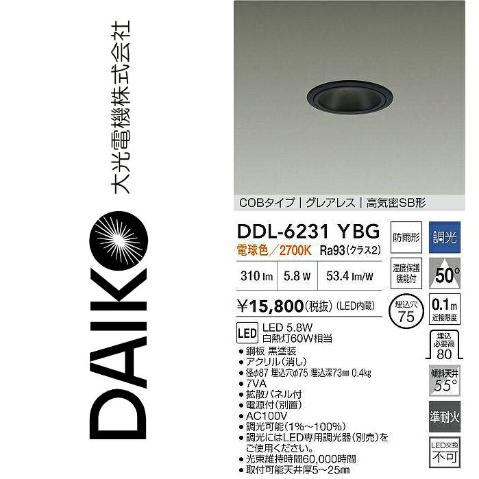 大光電機 DDL-6231YBG LED落ちこむ点火装置 Σ