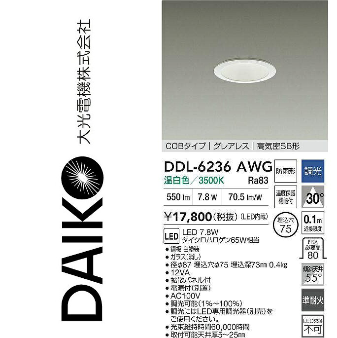 大光電機 DDL-6236AWG LED落ちこむ点火装置 Σ