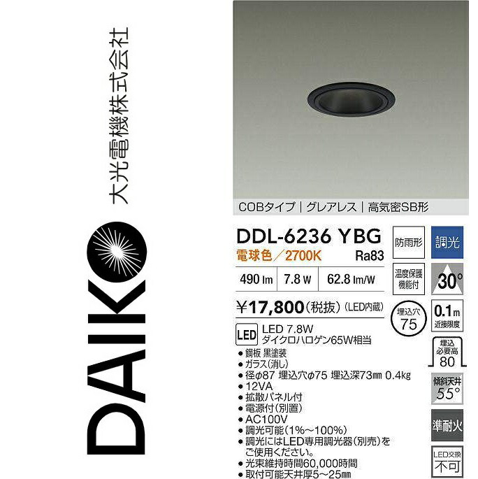 大光電機 DDL-6236YBG LED落ちこむ点火装置 Σ