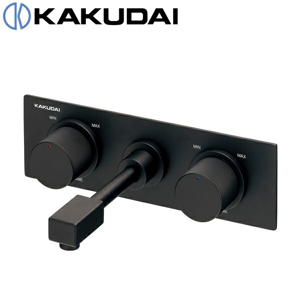 カクダイ　129-100A-MD　壁ユニット混合栓 【マットブラック】　〇