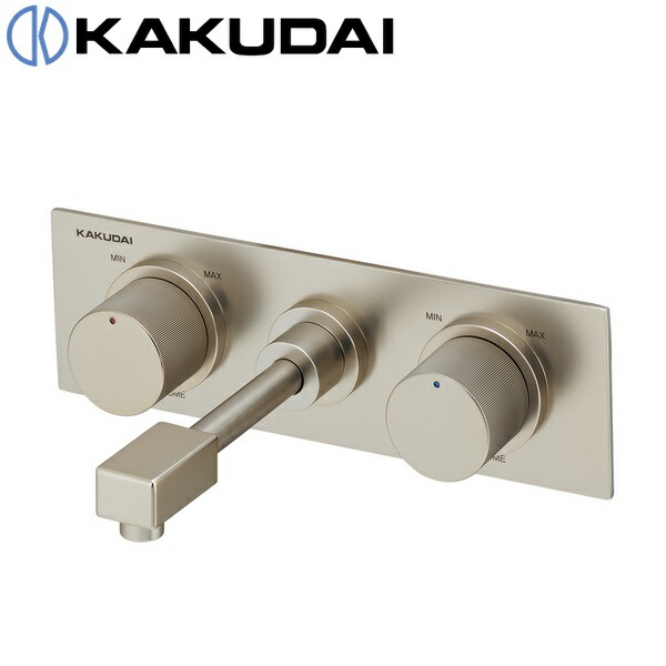 カクダイ　129-100A-MN　壁ユニット混合栓 【レトロシルバー】　〇
