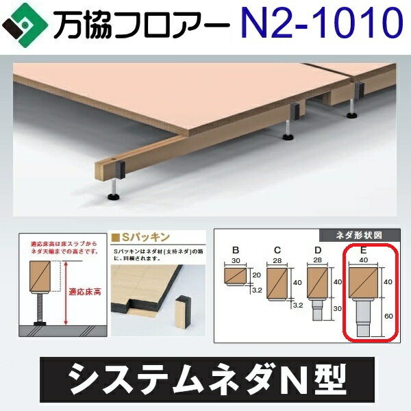 万協階層 N2-1010 容れもの売りわたす【14本/容れもの＋貼り付ける剤付】N2型かばい立て脚【自然調整床高971～1055粍】【分銅込みの小っちゃいシステムネダ】 ⇒Ω
