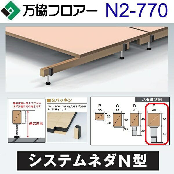 万協階層 N2-770 入れもの売りわたす【14本/入れもの＋貼り付ける剤付】N2型うしろ押し脚【自然調整床高731～815粍】【分銅込みの小っちゃいシステムネダ】 ⇒Ω