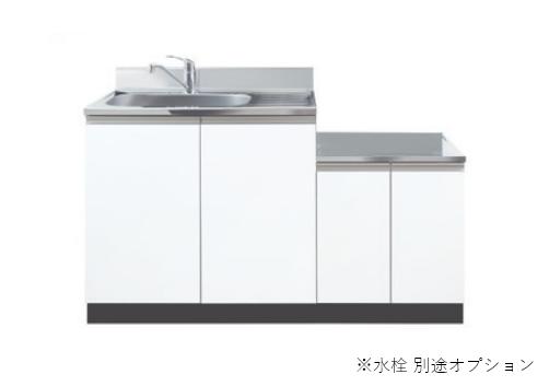 イースタン工業　CF2-140A　コンロ台付流し台 W1400ｘD550ｘH800mm デッキ出し水栓タイプ【お届け先 関東限定】 ⇒