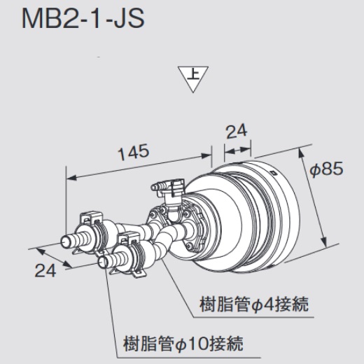 長府製作所　MB2-1-JS　給湯器部材 循環アダプター 樹脂管(φ10)接続専用 Chofu □ 24,075円