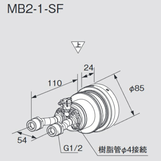 長府製作所 MB2-1-空想科学小説 給湯器部材 循環過程アダプタ Chofu □