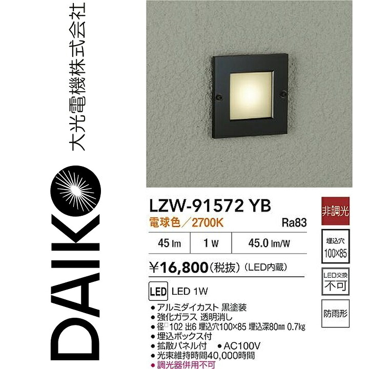 大光電機 LZW-91572YB LED露天痛いところ灯 Σ
