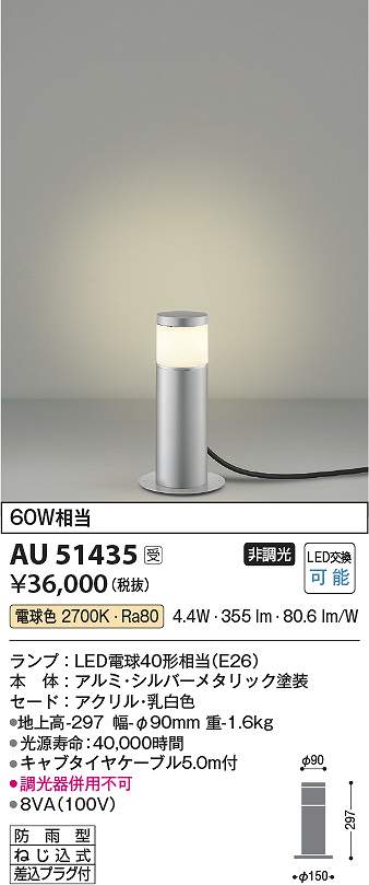 コイズミ照明装置 金51435 LED防雨型照明ランプ Σ