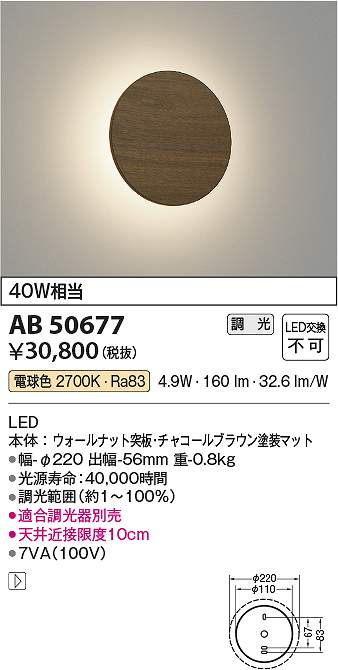 コイズミ照明 AB50677 LEDブラケット Σ|住設建材カナモンジャー