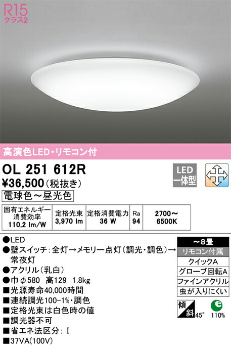 オーデリック OL251612R LED最高限度 Σ[X]