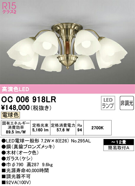 オーデリック　OC006918LR　ランプ別梱包 Σ