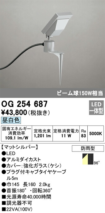 オーデリック OG254687 LEDスポットライト Σ