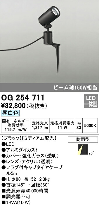 オーデリック　OG254711　LEDスポットライト Σ