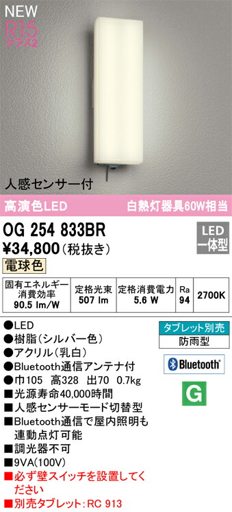 オーデリック OG254833BR LED合切袋ともし火 Σ