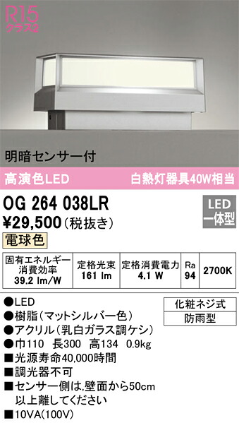 オーデリック OG264038LR LED門ばしら灯 Σ