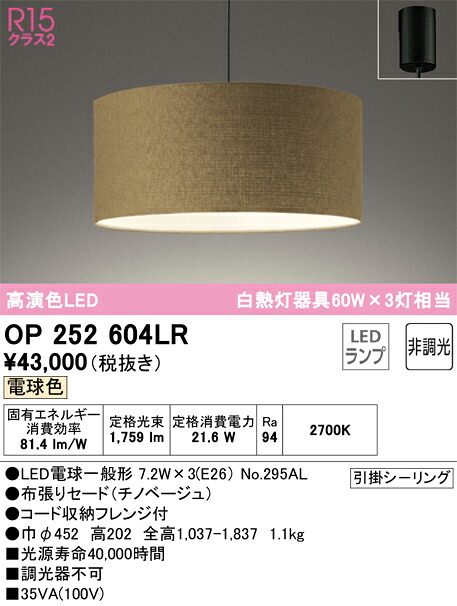 オーデリック　OP252604LR　ランプ別梱包 Σ