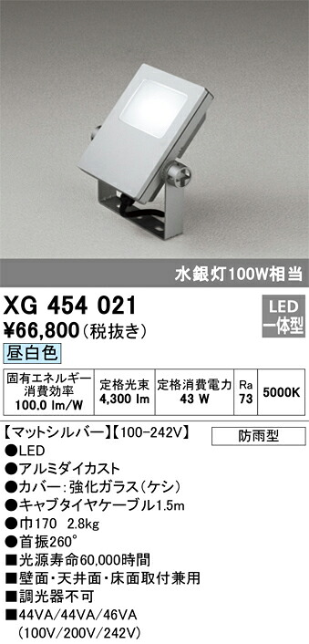 オーデリック　XG454021　LED投光器 Σ